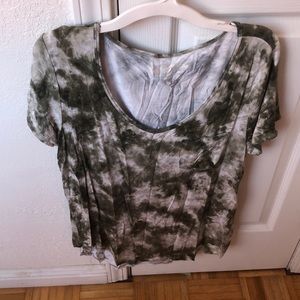 Hollister Tie dye green medium top